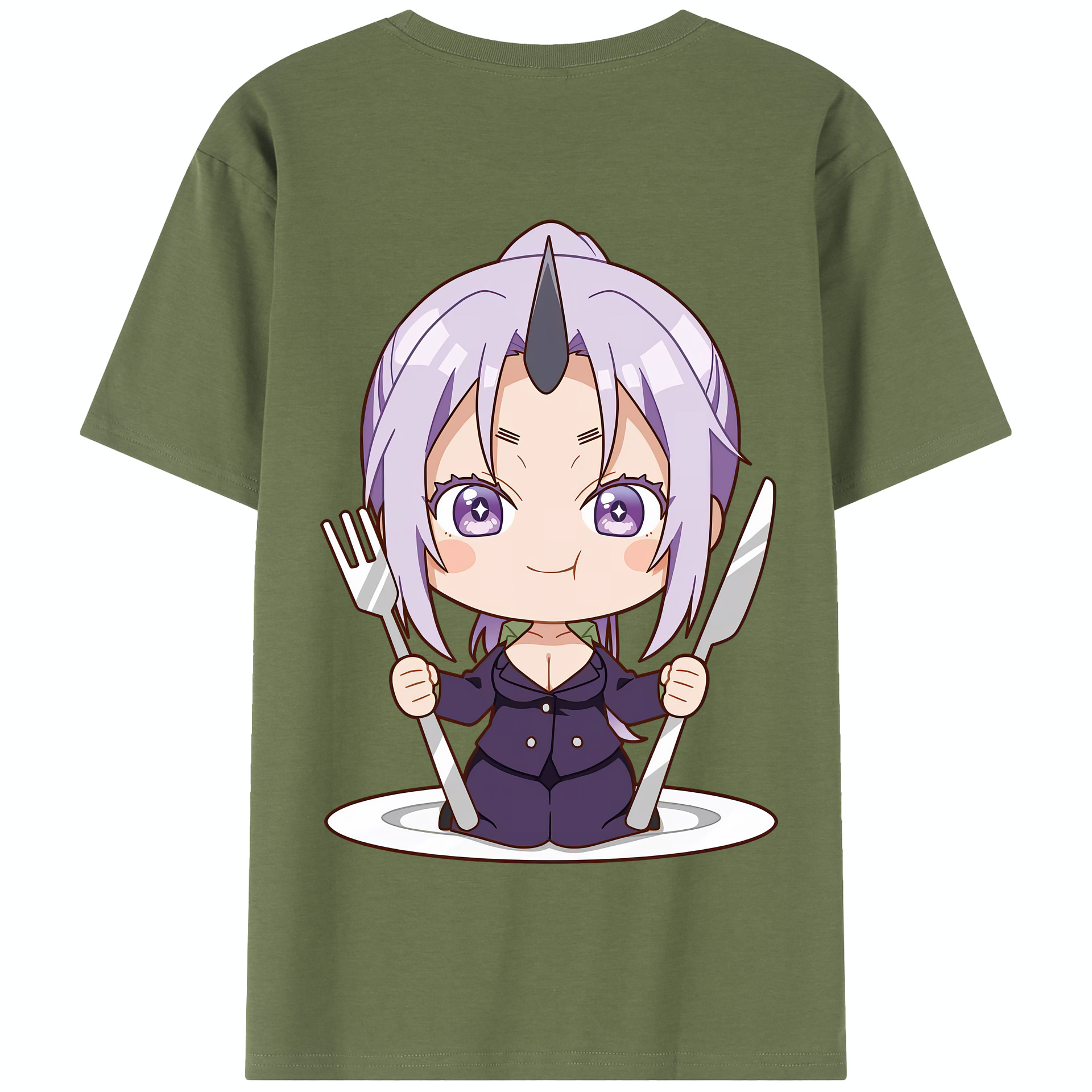 （画像用） 転スラ Regarding Reincarnated to Slime 綿100％半袖Tシャツ（背面プリント）